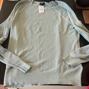 J. Crew Men's Soft Teal Crewneck Sweater